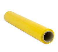 OFITURIA Film para Embalar 50 cm de Ancho y Estirable Hasta 300 Metros de Longitud - Rollo de Film Elástico Manual para Embalaje Industrial (Amarillo, 1)
