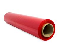 OFITURIA Film Rojo para Embalar de 50 cm y estirable hasta 300 Metros de Longitud - Rollo de Film Elástico Manual para Embalaje Industrial - 1 unidad