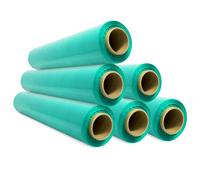 OFITURIA Film Verde para Embalar de 50 cm y estirable hasta 300 Metros de Longitud - Rollo de Film Elástico Manual para Embalaje Industrial - 24 unidades