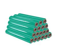 OFITURIA Film Verde para Embalar de 50 cm y estirable hasta 300 Metros de Longitud - Rollo de Film Elástico Manual para Embalaje Industrial - 18 unidades
