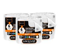 OFITURIA Lona Multiuso Impermeable 2 x 3 m Blanco, Pack 3 uds, Ideal para Cubrir y Proteger Muebles y Objetos en Exterior, jardín, Camping y Obras (2x3m, 3 uds)