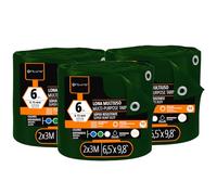 OFITURIA Lona Multiuso Impermeable 2 x 3 m Verde, Pack 3 uds, Ideal para Cubrir y Proteger Muebles y Objetos en Exterior, jardín, Camping y Obras (2x3m, 3 uds)
