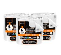 OFITURIA Lona Multiuso Impermeable 4 x 5 m Blanco, Pack 3 uds, Ideal para Cubrir y Proteger Muebles, Suelos y Equipos en Exterior, jardín, Camping y Obras (4x5m, 3 uds)