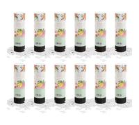 OH YEAH - 12 Unidades - Cañón Confeti Mariposas Blancas - 15 cm - Fiestas y Celebraciones - Ideal para Bodas, Cumpleaños, Eventos y Despedidas - Gran Potencia de Alcance - FÁCIL DE USAR