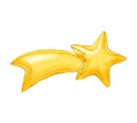 OH YEAH - Globo Foil Estrella Fugaz Reyes Magos - 103 x 48 cm - Decoración Navideña - Celebraciones Familiares, Escolares y Escaparates - Roscón de Reyes - Eventos Navideños