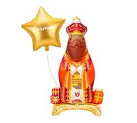 OH YEAH - Globo Foil Reyes Magos Baltasar + Estrella Oro Personalizada - 110 cm - Decoración Navideña - Celebraciones Familiares - Roscón de Reyes - Eventos Navideños - ELIGE TU NOMBRE