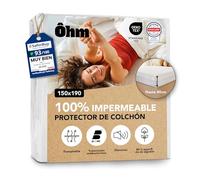 Ôhm Colchón 150x190 Impermeable Algodón Antiácaros Oeko-Tex
