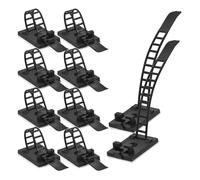 OHPHCALL 100 Bridas Reutilizables de Nylon Negro para Fijación y Organización de Cables, Diseño Multipropósito Flexible para Protección y Orden en Escritorio