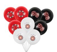OHPHCALL 12 Globos de Látex para Fiesta Diseño de Dados, Material Plástico Resistente que Mantiene la Forma por Largo, Adecuado para Bodas y Decoraciones de Cumpleaños