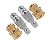 OHPHCALL 2 Juegos Boquilla para Manguera de Jardín de Acero Inoxidable Conector Rápido 1/4 Pulg, Resistente y Versátil para Tareas de Limpieza en Exteriores