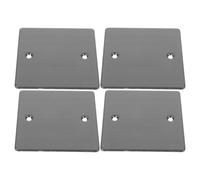 OHPHCALL 4 Piezas Placa Ciega de Acero Inoxidable para Enchufe de Suelo, 4 Uds
