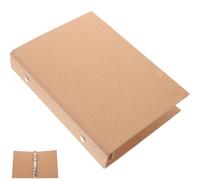 OHPHCALL Carpeta de 6 Anillas de Papel Kraft Marrón para Cuaderno, Ligera y Fácil de Limpiar, Adecuado para Planificadores y Bocetos Estilo Sencillo