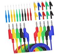 OHPHCALL Kit de Cables de Prueba Multímetro con Pinzas Cocodrilo y Conectores Banana Aislamiento de Seguro Puntas de Aguja para Medición Eléctrica Uso Automoción y Equipos Electromecánicos