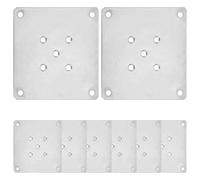 OHPHCALL Placas de Montaje para Patas de Muebles 8 Piezas 10x10 Cm 1.5 Mm Grosor Galvanizadas 5 Orificios para Fijación Segura y Reparación de Muebles en Hogar y Oficina