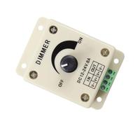 OHPHCALL Regulador de Intensidad Manual Pwm Plástico Blanco para LED 12v 8a Botón Giratorio y Prolonga Vida Útil de Bombillas para Uso en Pared