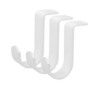OHPHCALL Soporte para Barra de Cortina Central de Metal Blanco 3 Piezas con Estabilidad Añadida, Compatible con Barras Romanas, Montaje Fácil en Pared para Cortinas de Hogar