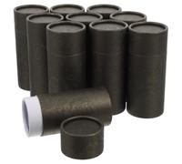 OHPHCALL Tubo de Papel Redondo con Tapa para Aceites Esenciales y Botes de Té, Caja de Cartón Kraft Elegante, Multifuncional y Almacenamiento a Largo Plazo, Pack de 10 Unidades