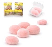 OHROPAX 2 paquetes de tapones reutilizables de cera y algodón (24 hojas en total) con funda de transporte para llaves
