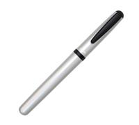 OHTO CR01 - Bolígrafo de cerámica de 0.5 mm, barril de aluminio grueso con componentes de latón, plata mate, tinta negra a base de agua, CR01-05-MSV