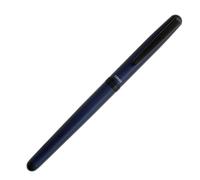 OHTO CR02 - Bolígrafo de cerámica de punta fina de 0.5 mm, barril de aluminio de grosor medio con componentes de latón, azul mate, tinta negra recargable a base de agua, CR02-05-MBL