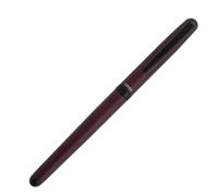 OHTO CR02 Bolígrafo de Rodillo de Cerámica, Punta Fina de 0,5mm, Cuerpo de Aluminio de Grosor Medio con Componentes de Latón, Vino Mate, Tinta Negra Recargable a Base de Agua, CR02-05-MWI