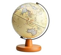 OIFAODAO Globo terráqueo, Antiguo Led Iluminado con Soporte de Madera, 3 tamaños(25cm)