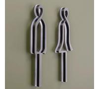 OIFAODAO Marcas de baño, 2 Piezas de Acero Inoxidable, Soporte for Colgar en la Pared(A)