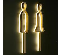 OIFAODAO Marcas de baño, 2 Piezas de Acero Inoxidable, Soporte for Colgar en la Pared(B)