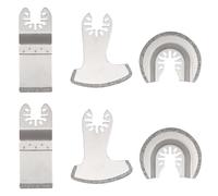 Oiieco 6 hojas de sierra oscilantes multiherramienta, kit de accesorios multiherramienta de diamante, hoja multiherramienta de mampostería para eliminación de lechada, compatible con DeWalt Makita