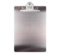 Oikabio Carpeta de archivos de metal portapapeles A4 de acero inoxidable con clip de tablero organizador de carpeta de menú, férula para oficina y escuela de enseñanza