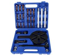 OiLiehu Extractor de Rodamientos Universal 21 en 1 - Juego de Herramientas Profesional con 3 Ganchos Curvos y 6 Mordazas de Extracción, Incluye Maletín Azul de Transporte