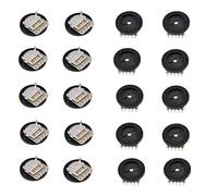 Oiyagai 20 Piezas de Potenciómetros Dúplex de 10K Ohm B103 16x2mm, Rueda de Cono Doble, 5+2 Pines