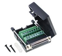 Oiyagai DB25 Hembra Adaptador de Terminales con Tornillos, Módulo de Señal con Caja, Conector Serie RS232 D-Sub de 25 Pines sin Soldadura
