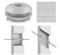 Ojales de goma para barandilla de cable compatibles con postes de acero inoxidable de aluminio de 1/8 pulgadas y 5/32 pulgadas de diámetro para uso en cubierta y escalera (200 piezas)
