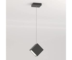OJRG TONFON Nordic Square Farmhouse Lámpara Colgante Lámpara de araña LED Metal Mate Negro Lámpara de Techo for Cocina Isla Comedor Dormitorio Pasillo Bar Sala de Estar(Black)