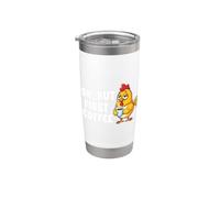 OK Pero el primer amante del café cansado pollo pollo cafeína trabajo Vaso térmico de acero inoxidable de doble pared