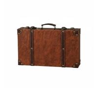 Okiyakusama Maleta Vintage Baúl de Almacenamiento Caja Nostálgica Decorativa con Diseño de Cuero Retro para Mantener Artículos Pequeños Adecuada para Habitaciones y Vitrinas, 1120G Retro Brown S