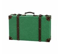 Okiyakusama Maleta Vintage Baúl de Almacenamiento Caja Nostálgica Decorativa con Diseño de Cuero Retro para Mantener Artículos Pequeños Adecuada para Habitaciones y Vitrinas, 1120D Peacock Green
