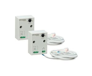 Oktaplex 2 Piezas Rosa Interruptor crepuscular empotrable Exterior Sensor crepuscular Externo IP65 230V Blanco