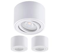 Oktaplex 3 Focos Superficie Techo Lile Blanco Incl. Módulo LED 3 Niveles Regulables Dimmable 4,8W 230V 3000K Blanco Cálido 80x50mm Aluminio Girable