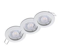 Oktaplex 3x Foco LED Interior Empotrable Sedan y Módulos LED 4,8W 4000K 230V 380lm Blanco Neutro 110° Ojos de Buey Blanco para Techo 60mm Redondo