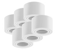 Oktaplex 6 piezas de foco empotrable Lile S para módulos LED 230 V foco empotrable orientable aluminio redondo foco empotrable LED montaje blanco