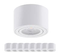 Oktaplex 9 Focos Superficie Techo Lile Blanco Incl. Módulo LED 3 Niveles Regulables Dimmable 4,8W 230V 2700K Blanco Cálido 80x50mm Aluminio Girable