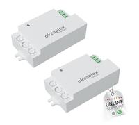 Oktaplex Amy Lot de 2 detectores de movimiento empotrables de 360 grados Detector de movimiento empotrable de 24 GHz HF Detector de presencia interior Kit de actualización 230 V Blanco