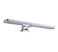 Oktaplex Bali lámpara LED de espejo 40 cm cromada IP44 230 V | 8 W blanco cálido 3000 K, 640 lm, iluminación luminosa para armario con espejo