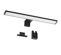 Oktaplex Bali lámpara LED de espejo negra 40 cm IP44 3 en 1 | 8 W blanco cálido 3000 K, 570 lm, aplique luminoso para baño