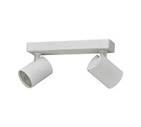 Oktaplex Bora foco de techo 2 llamas GU10 LED spot barra 25 cm 230V spot barra orientable Aplique de pared blanco