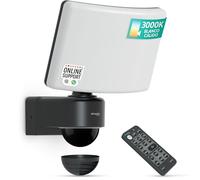 Oktaplex Cali - Foco LED con detector de movimiento y mando a distancia | Blanco cálido 3000 K, luz exterior, 26 W, IP65, lámpara exterior antracita