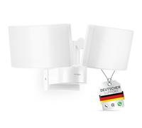 Oktaplex Cali - Proyector LED para exteriores (2 cabezas, 40 W, 3200 lm | 3000 K luz cálida, IP65, 230 V, foco potente, para terraza, jardín, garaje y pasillo, iluminación alrededor de la casa