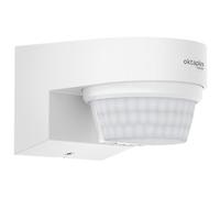 Oktaplex Eva Detector de Movimiento Exterior 14m / 240° Sensor de Movimiento Infrarrojo Aparente IP65 Sensor de Movimiento Blanco